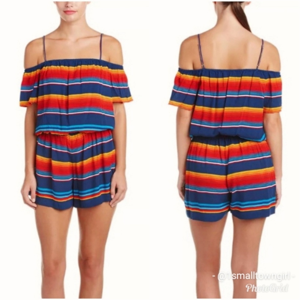 1 State Fiesta Cold Shoulder Romper M